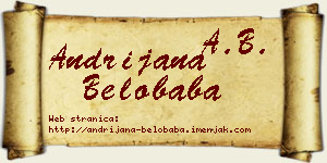 Andrijana Belobaba vizit kartica